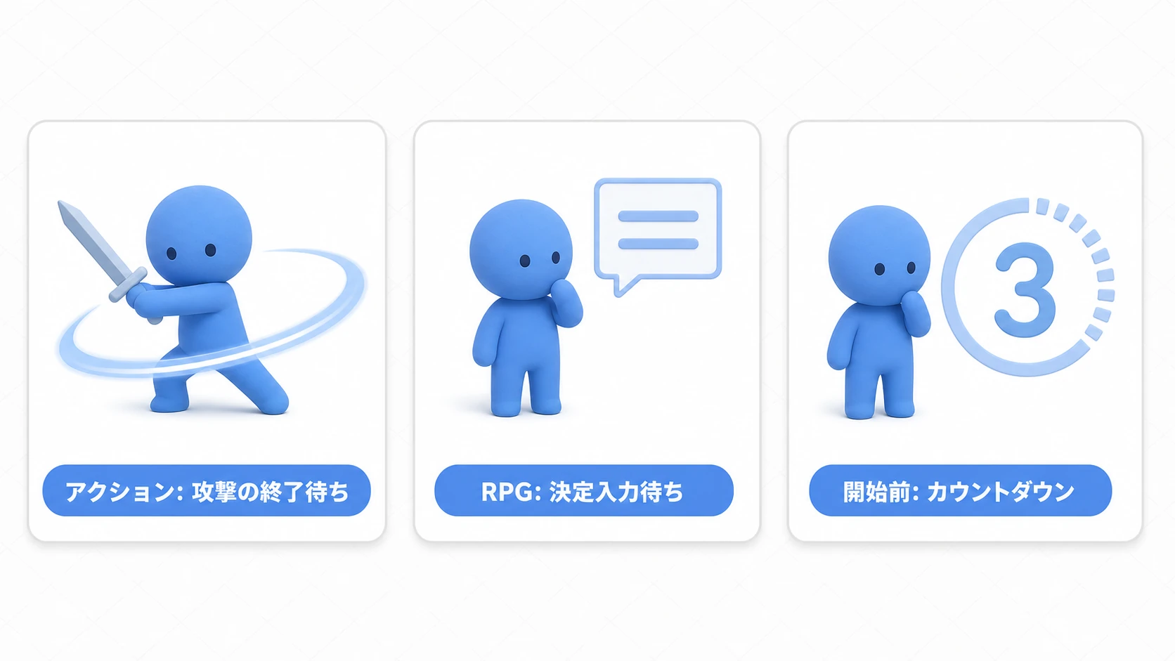 攻撃、会話、開始前待機でawaitを使う場面