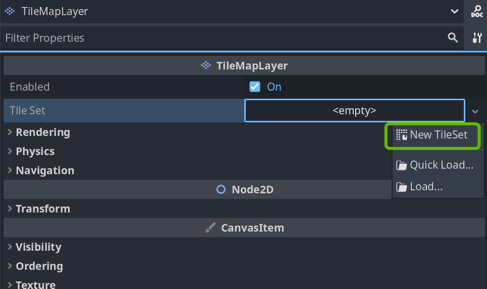 新しいTileSetの作成