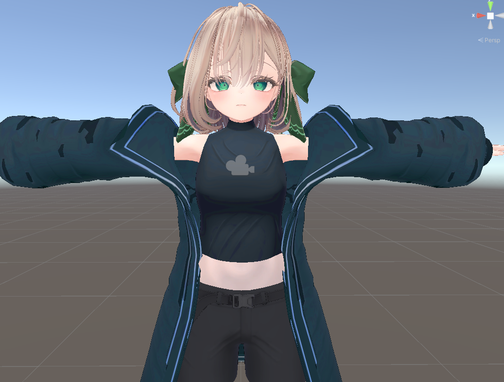 最適化後のアバターの外観(見た目の劣化は最小限)