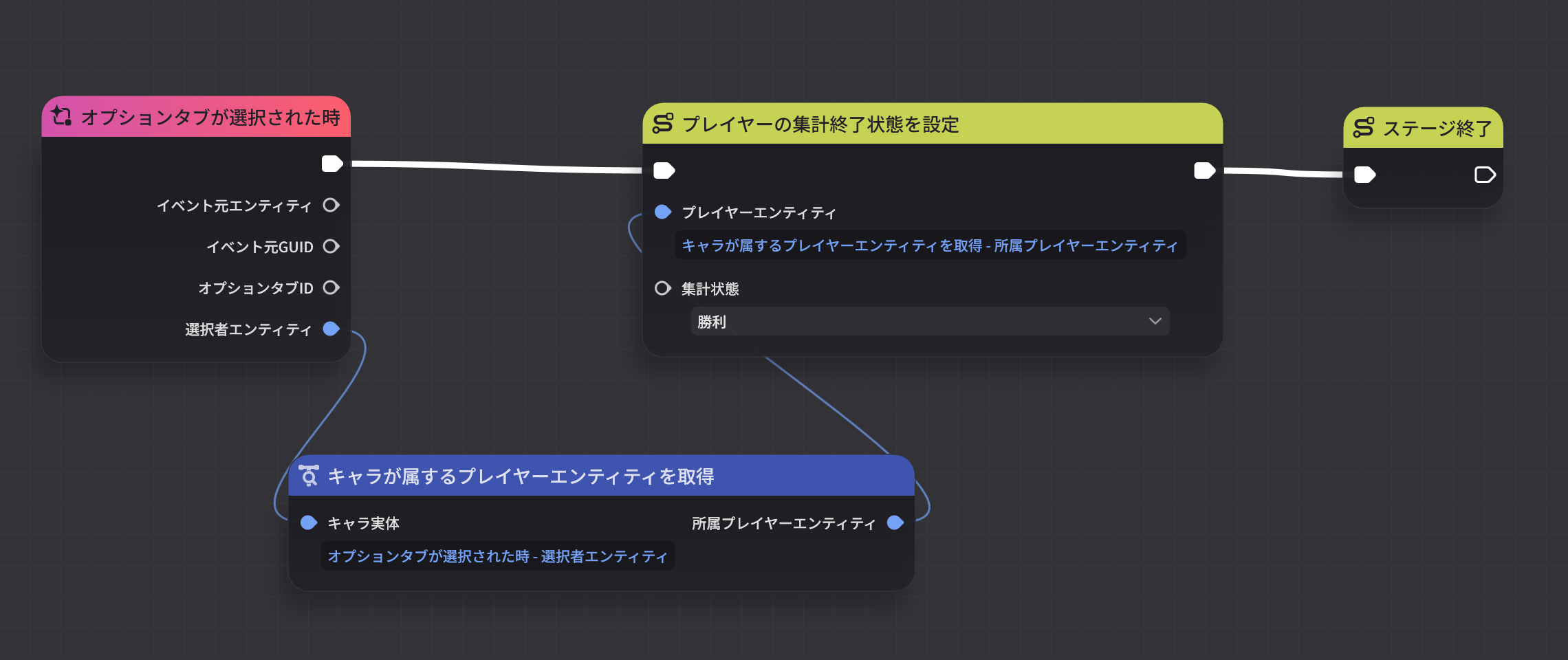 幻境から退出のノード設定