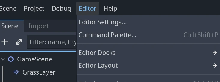Godotのエディタ設定画面。Text Editor > External でUse External Editorにチェックを入れる