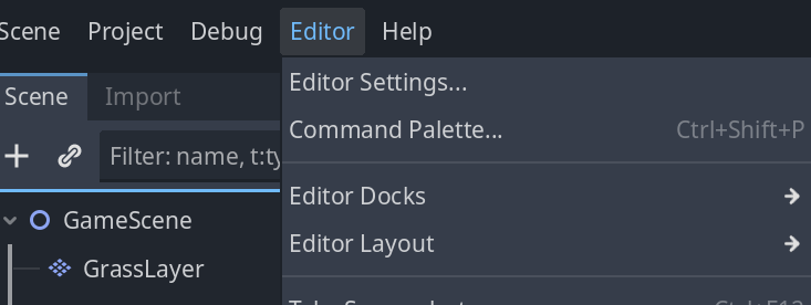 エディタ設定画面