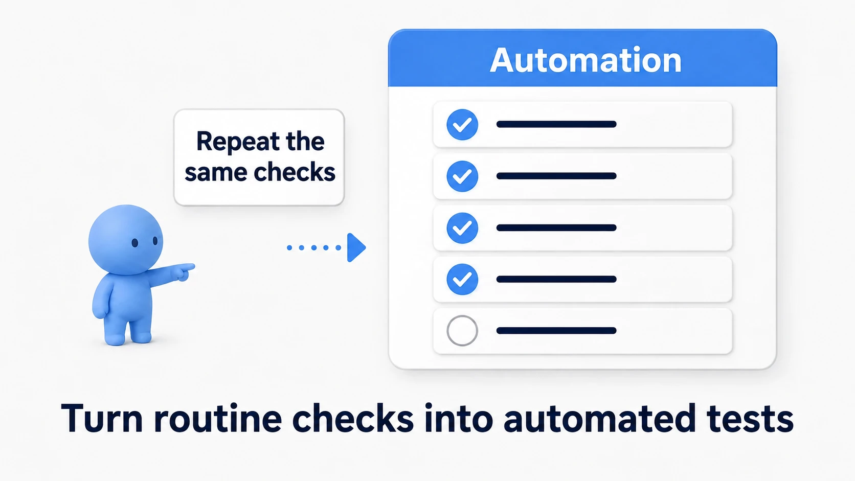 A developer checking automated test results