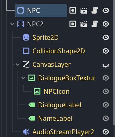 EditableChildrenはノード表記が黄色になる