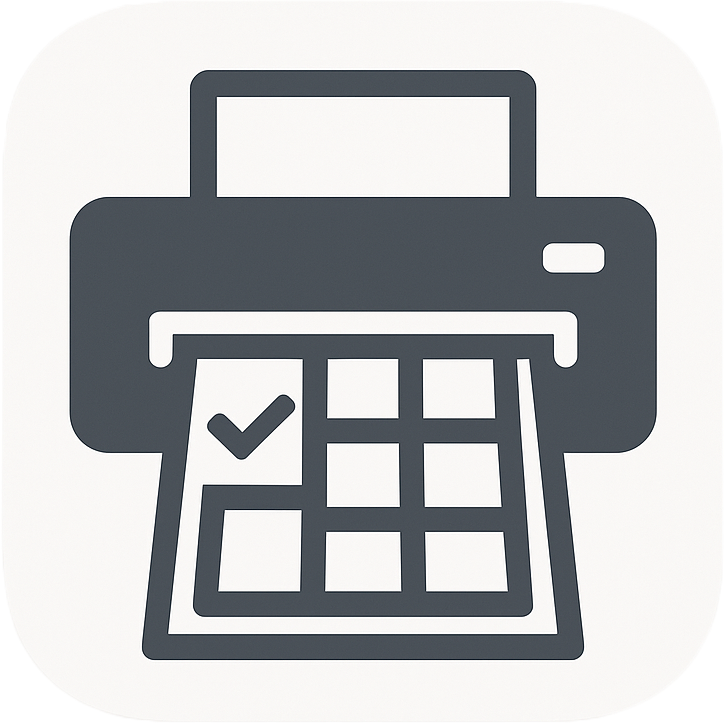 進捗チェックシートプリンター アイコン